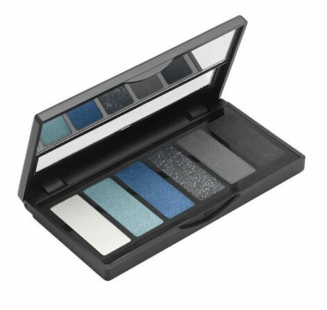 Aden Cosmetics Eyshadow Palette 6 Shades Lauvärvipalett 01 Black/Blue